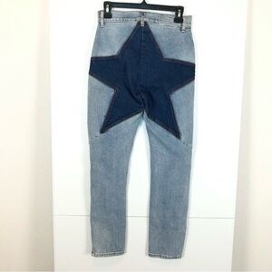 Revice Star Jeans Butt Women 27x27 Blue Distressed High Rise Tapared Stargazer